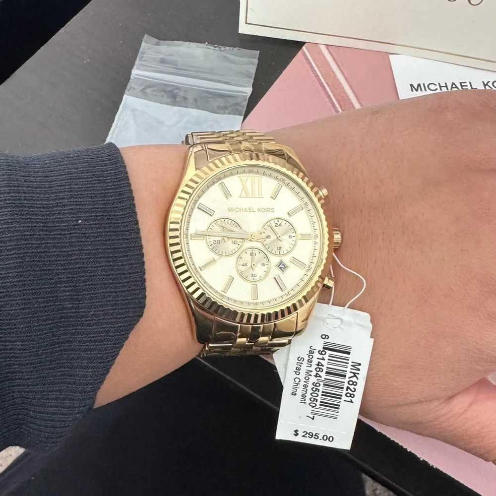 Michael Kors Gold Tone Chronograph Bracelet Watch